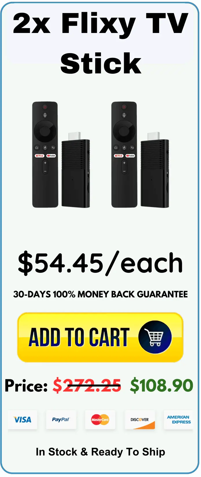 Flixy TV Stick package price 